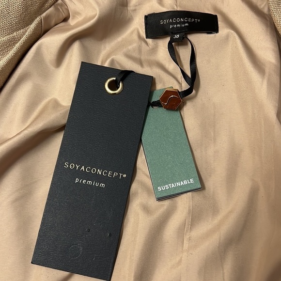SOYACONCEPT Beautiful Linen & Viscose Blend Blazer NWT - Picture 6 of 10